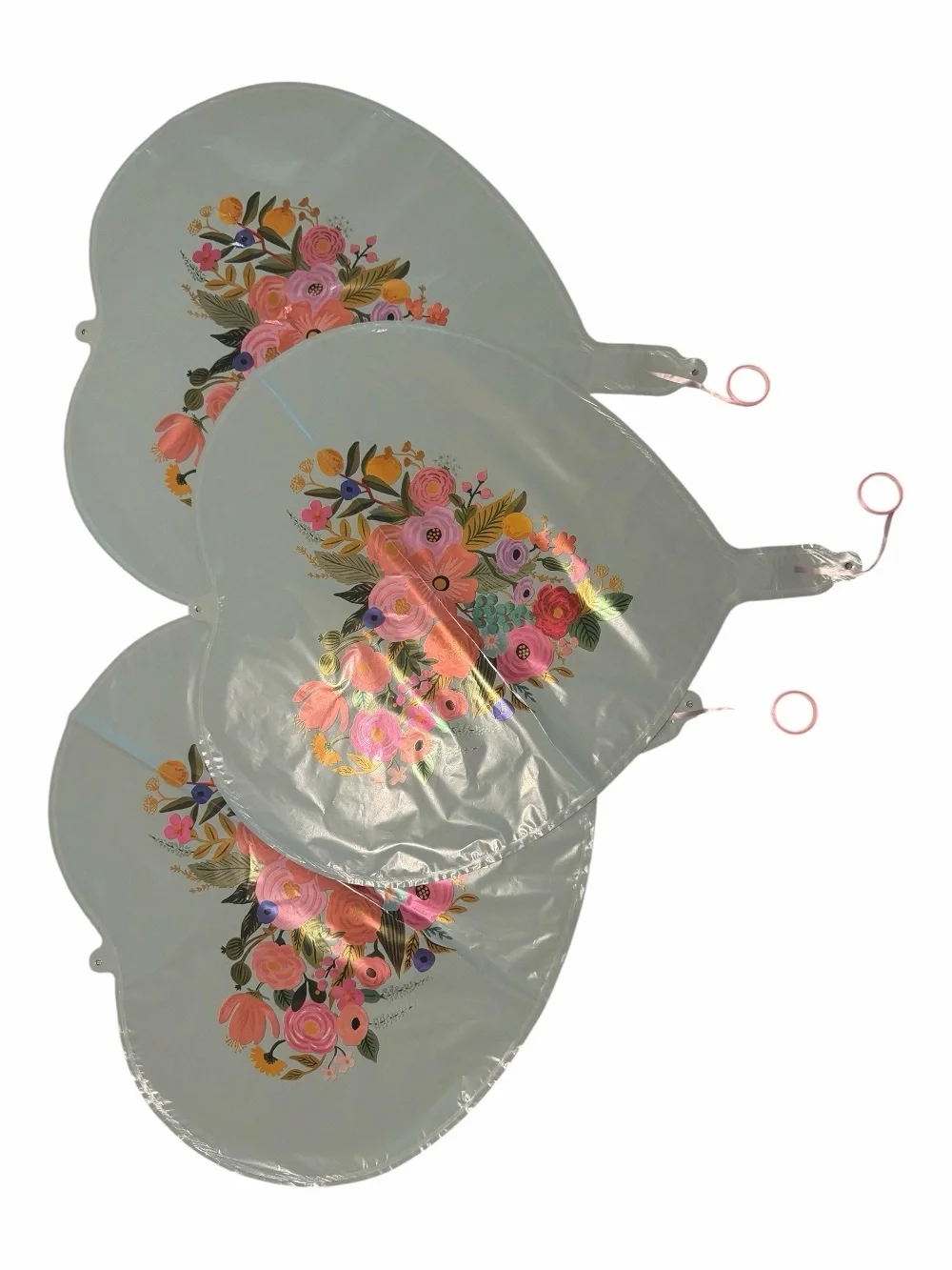 Rifle Paper Co. Heart Balloon Trio – Pink Floral Bouquet